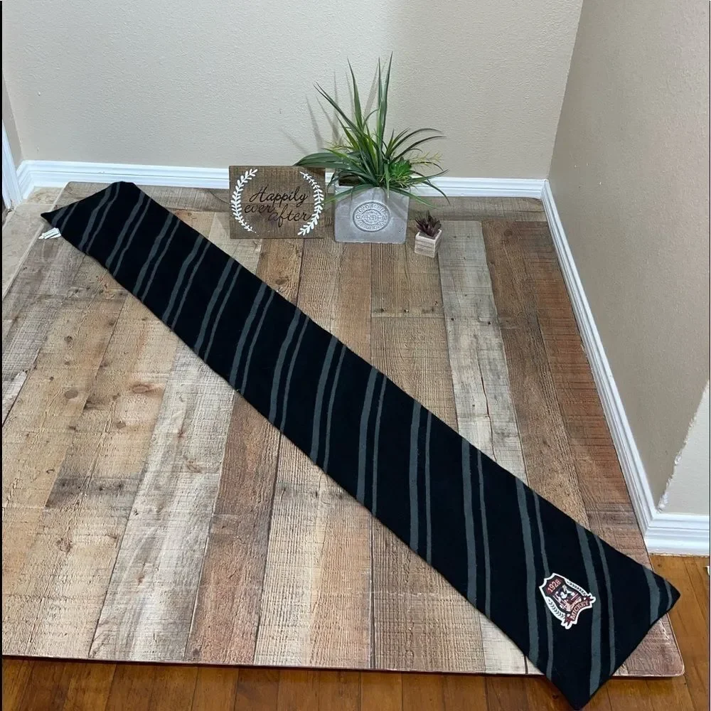 Mickey Mouse Long Scarf black grey stripe walt Disney